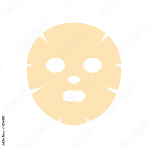 Flat Illustration of Sheet Mask Sachet for Facial Treatment