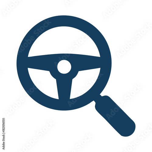 Automotive search icon graphic