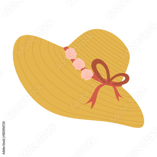 Flat Illustration of Straw ...