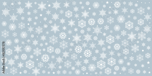 Christmas banner with a decorative snowflake pattern 