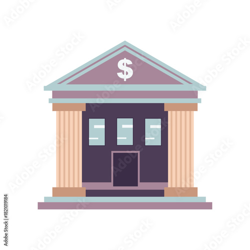 Flat Illustration of Bank B...