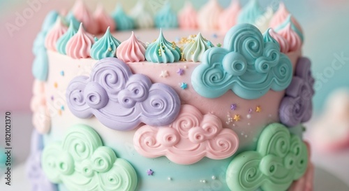 colorful birthday cake