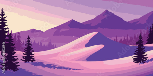 winter landscape in the mountains