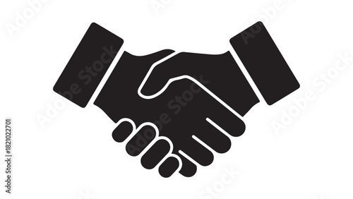 Two hands shaking in a valentine s silhouette representing agreement and partnership