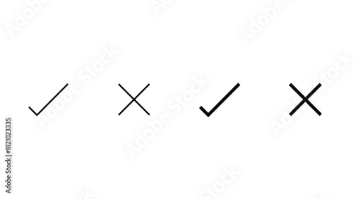 Check Mark Tick Icon Doodle Design with Isolated on a White Background, Vector Illustration Design, 