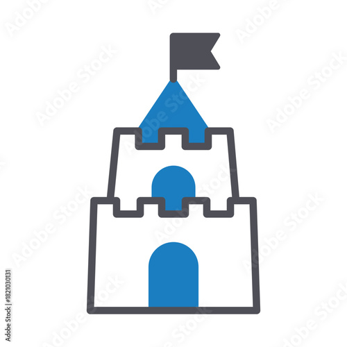 Castle Vector icon which can easily modify or edit