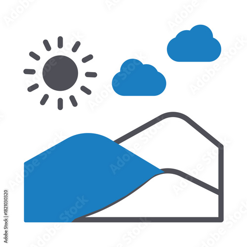 Desert Vector icon which can easily modify or edit