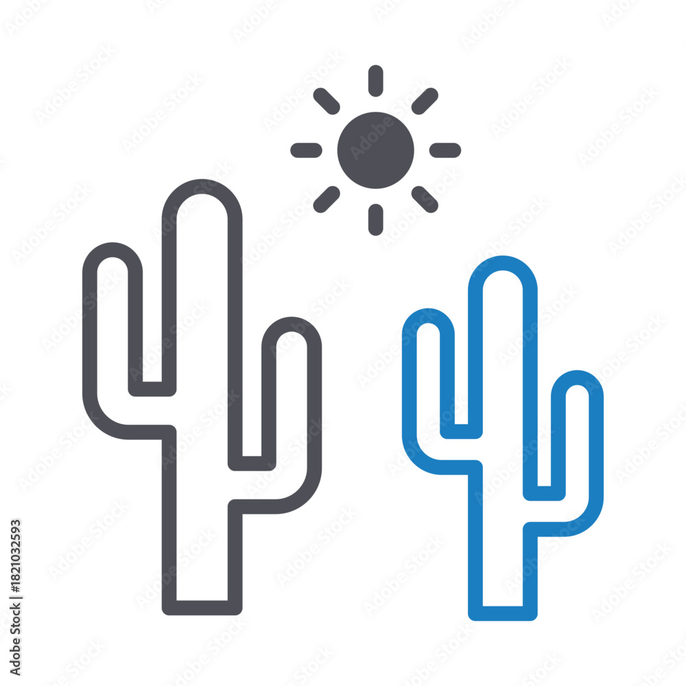 Obraz premium Cactus Vector icon which can easily modify or edit