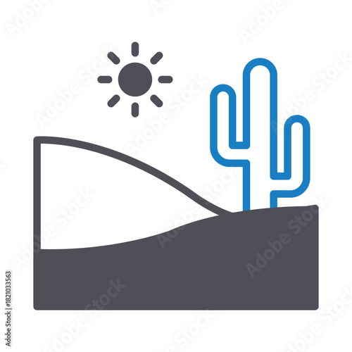 Dunes Vector icon which can easily modify or edit