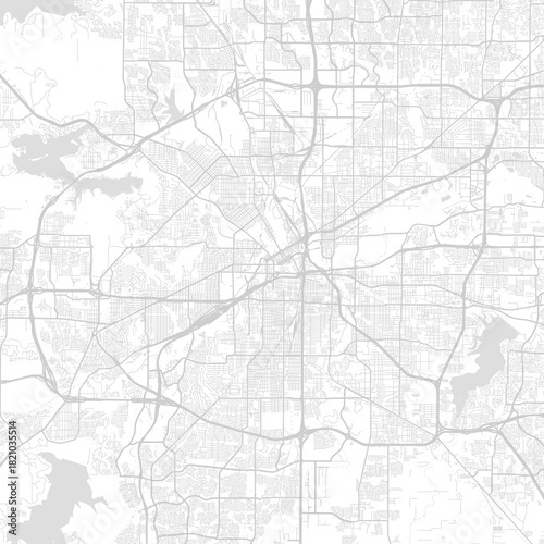 Fort Worth City Map a subtle grid of urban structure emerges from clean white vector lines suggesting a rational cityscape with minimalist character begin of sentence, emphasizing refined linework.