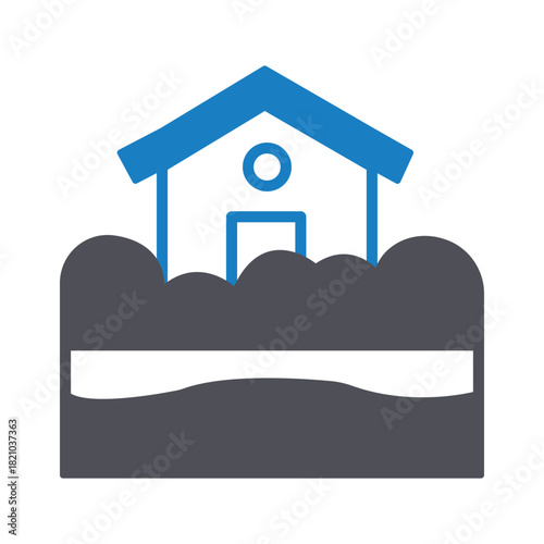 Seaside Home Vector icon which can easily modify or edit