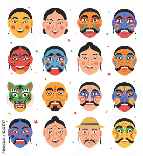 Traditional Mask Face Collection