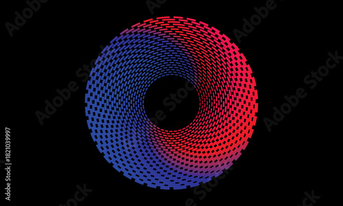 Music poster design background. Electro Sound Cover Template with dynamic abstract gradient circular geometric line shapes for t-shirt screen printing, technology, digital, party, festival and club.	