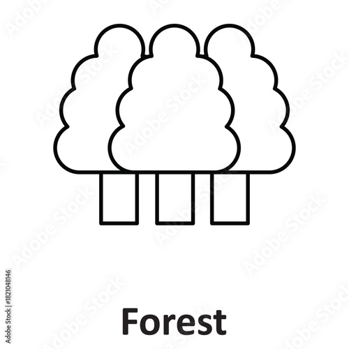 Forest Vector icon which can easily modify or edit