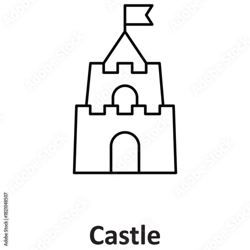 Castle Vector icon which can easily modify or edit