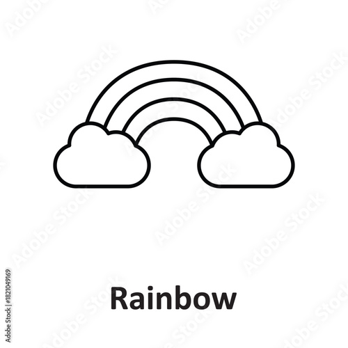Rainbow Vector icon which can easily modify or edit