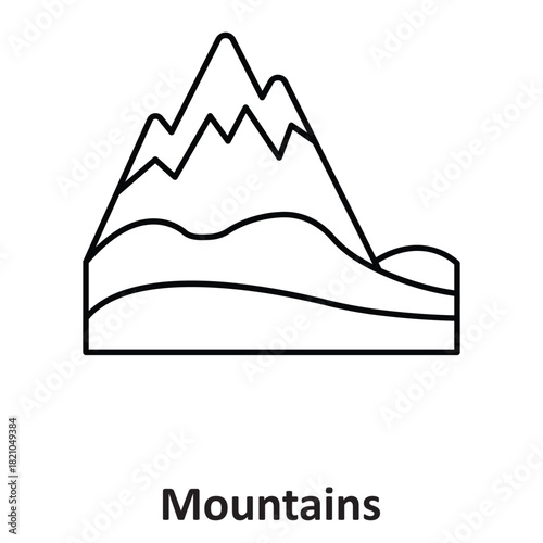 Mountains Vector icon which can easily modify or edit