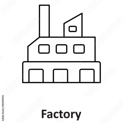 Factory Vector icon which can easily modify or edit