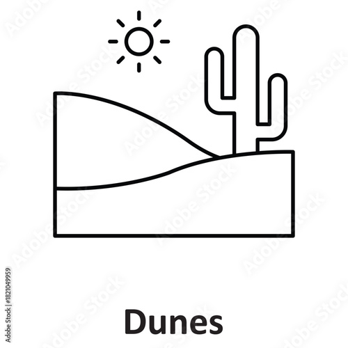 Dunes Vector icon which can easily modify or edit