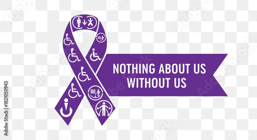 Purple Awareness Ribbon: Emphasizing Inclusion and Empowerment for All Individuals