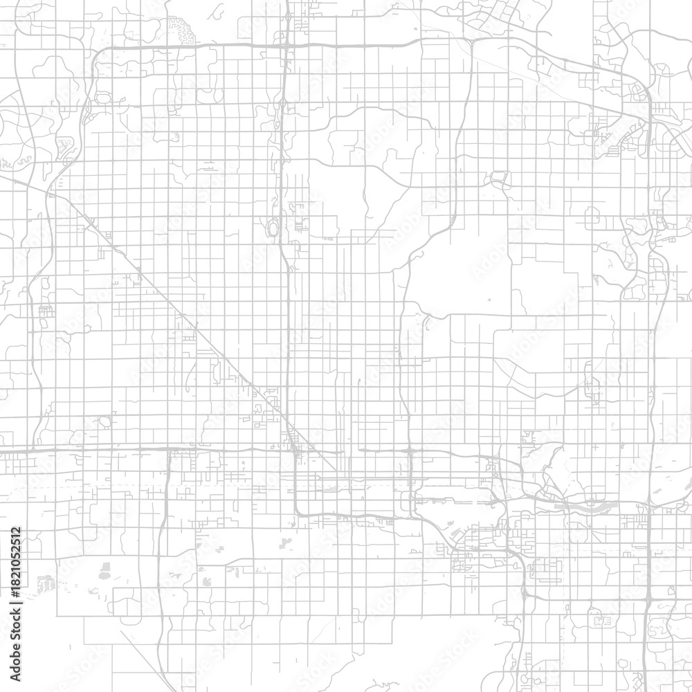 Fototapeta premium Phoenix City Map a clean white plan unfolds in structured linework suggesting a blueprint for future urban life begin of sentence, emphasizing refined linework, with balanced composition.