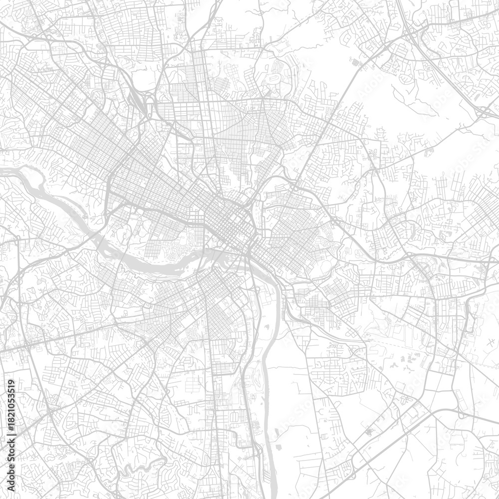 Fototapeta premium Richmond_43000 City Map navigation by design the reveals its underlying logic through a clean and structured monochrome plan, emphasizing refined linework, with balanced composition.