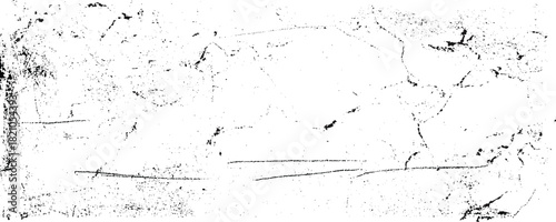 Grunge background of black and white. Abstract vector vintage pattern cracks, chips, scratches, dust. Dirty old surface. 