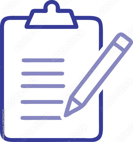 Denied Clipboard with X Mark and Pencil