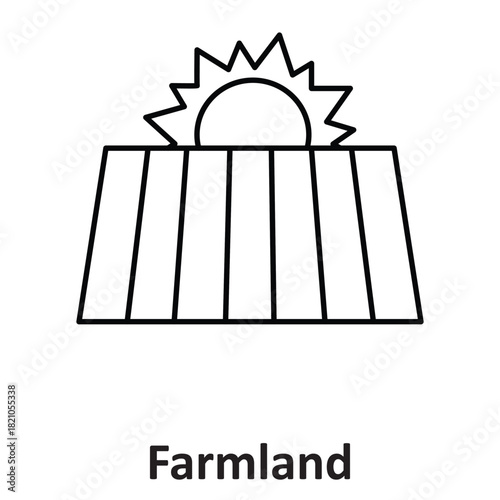 Farmland Vector icon which can easily modify or edit