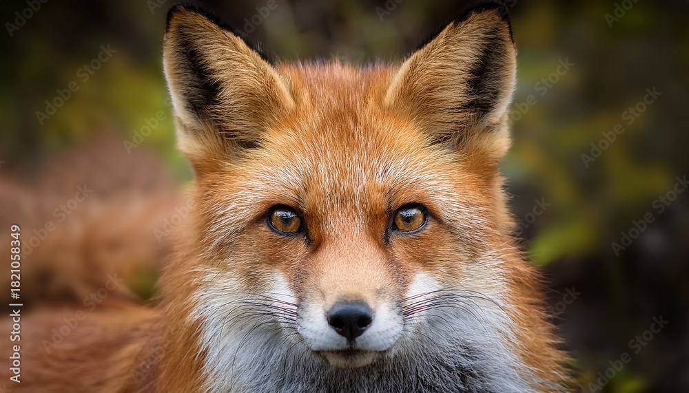 Fototapeta premium Face Red Fox Background