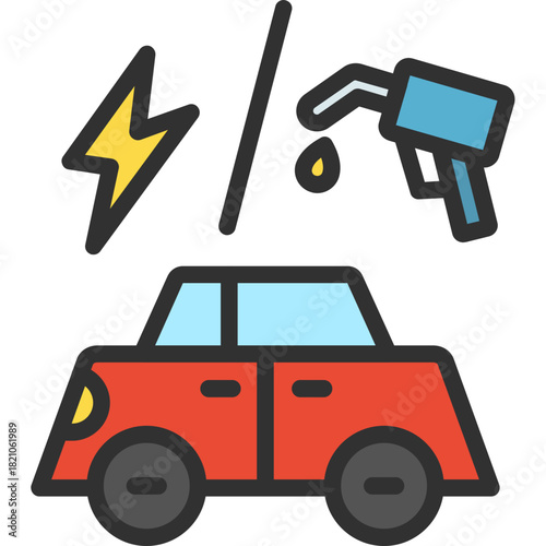 Hybrid car Icon
