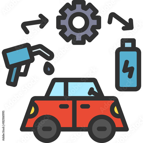 Hybrid Car Icon