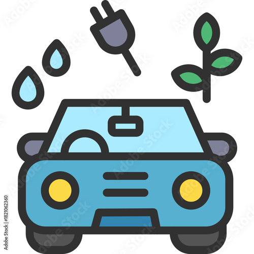 Hybrid Car Icon