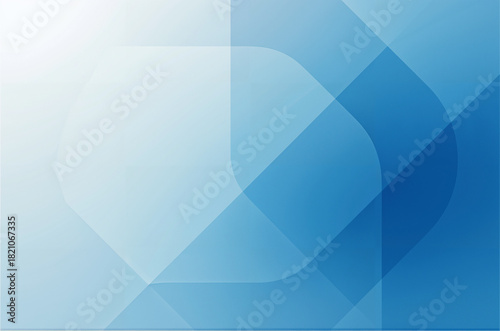 Soft geometric layered abstract background in blue tones