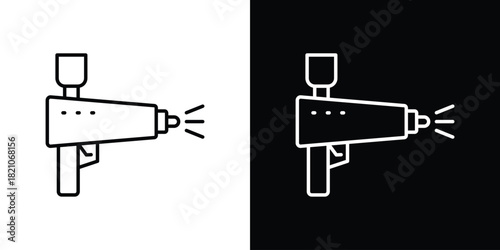 Airbrush icons for UI elements. High-quality vector illustration.