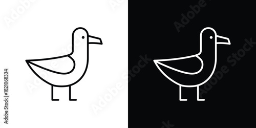 Albatross icons for UI elements. High-quality vector illustration.