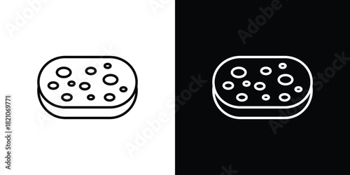 Bath sponge icons for UI elements. High-quality vector illustration.