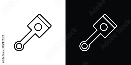 Car connecting rod icons for UI elements. High-quality vector illustration.