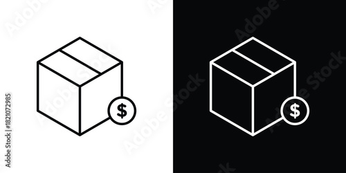 Cash on delivery icons for UI elements. High-quality vector illustration.
