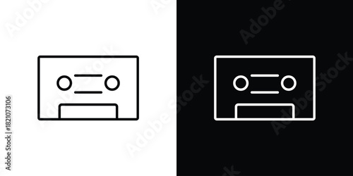 Cassette tape icons for UI elements. High-quality vector illustration.