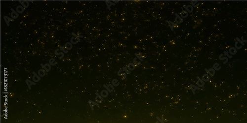 Abstract dark night sky winter galaxy particles with falling snowflakes and blue raindrops on a black background