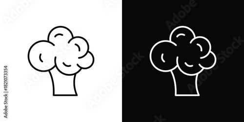 Cauliflower icons for UI elements. High-quality vector illustration.