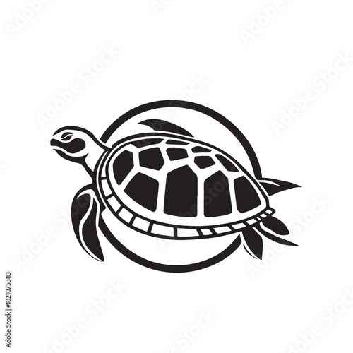 Sea turtle or tortoise silhouette
