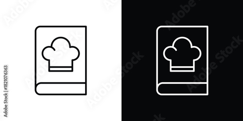 Cookbook icons for UI elements. High-quality vector illustration.