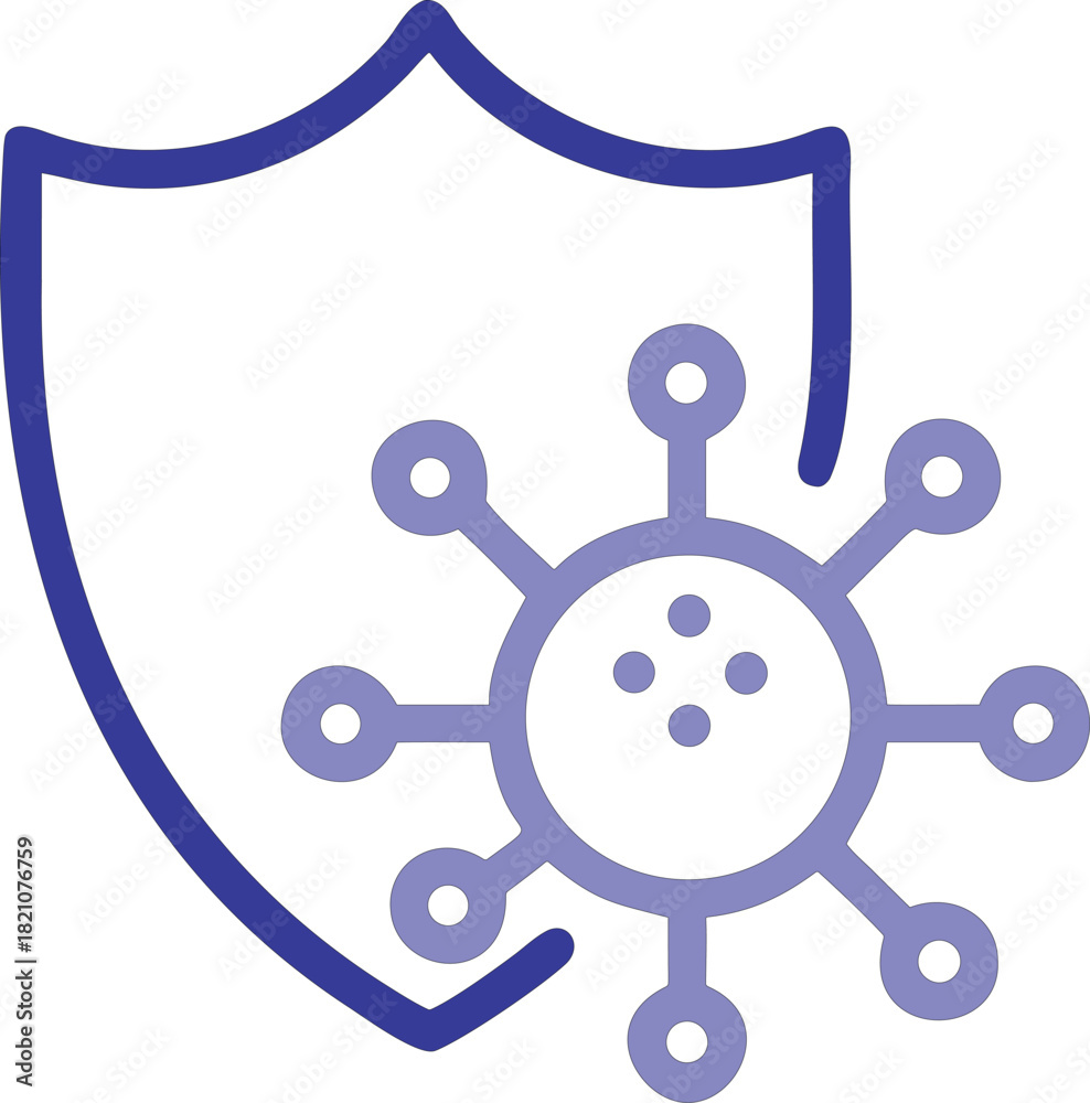 Fototapeta premium Virus Protection Shield Symbol Icon
