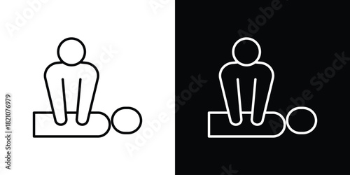 CPR icons for UI elements. High-quality vector illustration.