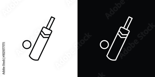 Cricket icons for UI elements. High-quality vector illustration.