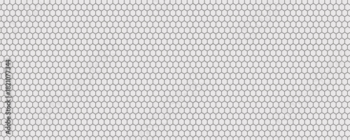 Honeycomb mosaic hexagons background. Black honeycomb on a white background. Plain hexagon grid with bold cells. Hexagon cells. EPS vector illustration