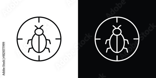 Debug icons for UI elements. High-quality vector illustration.