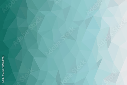 Soft teal polygon background with smooth gradient. Modern abstract low poly texture for design projects. Clean geometric pattern ideal for digital graphics.